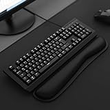 CSL – Handgelenkauflage Tastatur Keyboard – Handballenauflage Handgelenkschoner – Maus und Tastatur – ergonomische Haltung – 43 cm – atmungsaktiv abwaschbar – für Computer Laptop Notebook – schwarz - 6