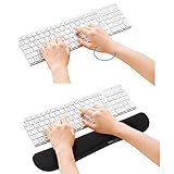 ELZO Handgelenkauflage für Tastatur Ergonomische Tastatur-Pad mit Memory-Schaum, rutschfeste und Anti-Sehnenscheidenprobleme für PC Computer und Laptop – Schwarz - 5