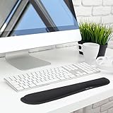 ELZO Handgelenkauflage für Tastatur Ergonomische Tastatur-Pad mit Memory-Schaum, rutschfeste und Anti-Sehnenscheidenprobleme für PC Computer und Laptop – Schwarz - 6