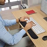 ELZO Handgelenkauflage für Tastatur Ergonomische Tastatur-Pad mit Memory-Schaum, rutschfeste und Anti-Sehnenscheidenprobleme für PC Computer und Laptop – Schwarz - 7