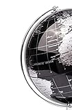 Exerz Metallisch Globus (Durchmesser: 14 cm) – Pädagogisch/Geografisch/Dekoration – Mit einem Metallfuß – in Englischer Sprache (14CM Metallisches Schwarz) - 6