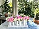 Keramikvasenset Blumenvase Keramikvasen bunt/weiß Vase Blumen Pflanzen Keramik Set Deko Dekoration (10 Vasen, weiß) - 2