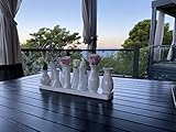 Keramikvasenset Blumenvase Keramikvasen bunt/weiß Vase Blumen Pflanzen Keramik Set Deko Dekoration (10 Vasen, weiß) - 6