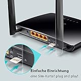 TP-Link TL-MR6400 WLAN Cat4 + N300 Mbps 4G LTE Router (150 Mbit/s im Download, 300 Mbit/s 2,4GHz), frei konfigurierbarer LAN/WAN-Port), schwarz - 3