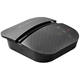 Logitech P710e Speakerphone Kabellose Freisprecheinrichtung, Lautsprecher mit Bluetooth- & NFC-Verbindung, Mikrofon mit Rauschunterdrückung, Multi-Device, 15-Stunden Akkulaufzeit, PC/Mac/Handy/Tablet