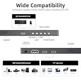 Portable USB C Monitor, UPERFECT 15,6 Zoll Tragbarer Monitor IPS Bildschirm 1920 x 1080 Full HD mit HDMI Typ-C Anschluß für Raspberry Pi, Xbox, PS4 mit Schutzhülle - 4