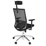 hjh OFFICE 657260 Profi Bürostuhl PORTO MAX HIGH Stoff/Netz Schwarz Bürosessel ergonomisch, hohe Rückenlehne - 7