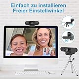 eMeet Full HD Webcam – C960 1080P Webcam mit Dual Mikrofon, 90 ° Weitwinkel Streaming Kamera mit automatischer Lichtkorrektur, Plug & Play, für Linux, Win10, Mac OS X, YouTube, Skype, zum Konferenz - 6