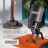 Rode NTUSB Studioqualität USB-Kondensatormikrofon mit Tischstativ und Popschutz - 4