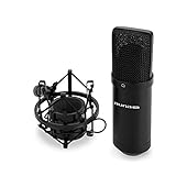 auna MIC-900B, USB Kondensator-Mikrofon, Gaming-Mikrofon, Standmikrofon für Gesangs- und Sprachaufnahmen, PC & Studio, 16 mm Kapsel, 320Hz – 18KHz, schwarz - 6