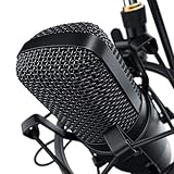 LIAM & DAAN Kondensatormikrofon Mikrofonarm – Studiomikrofon Set – Großmembran Kondensatormikrofon Mikrofonarm und Spinne – Popschutz 2,5m 3,5mm Klinke zu XLR Kabel – neues Modell - 6