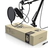 LIAM & DAAN Kondensatormikrofon Mikrofonarm – Studiomikrofon Set – Großmembran Kondensatormikrofon Mikrofonarm und Spinne – Popschutz 2,5m 3,5mm Klinke zu XLR Kabel – neues Modell - 7