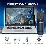 Marantz Professional MPM-1000U – Großmembran USB Kondensator Mikrofon mit Nierencharakteristik für Podcasting und Studio Recording, Twitch, Gaming inkl. USB-Kabel und Mic Clip - 3