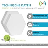 6 Basotect ® G+ Schallabsorber 3D-Set Hexagon Akustik Elemente – platino24 ® – Qualitäts-Schallabsorber - 7