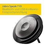 Jabra Speak 710 UC Premium-Freisprechlösung mit USB/Bluetooth, spontane Telefonkonferenzen und Musik hören, für Unified Communications optimiert, schwarz/silber, inkl. Link 370 - 2