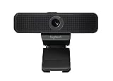 Logitech C925e Business-Webcam, HD 1080p, 78° Blickfeld, Autofokus, RightLight 2 Technologie, Abdeckblende, 2 Stereomikrofone, Für Skype Business, WebEx, Lync, Cisco, etc., PC/Mac - Schwarz