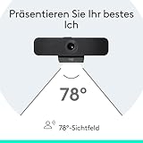 Logitech C925e Business-Webcam, HD 1080p, 78° Blickfeld, Autofokus, RightLight 2 Technologie, Abdeckblende, 2 Stereomikrofone, Für Skype Business, WebEx, Lync, Cisco, etc., PC/Mac – Schwarz - 9