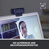 Logitech C920 HD Pro Webcam (USB, Autofokus, Mikrofon) schwarz - 3