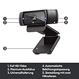 Logitech C920 HD Pro Webcam (USB, Autofokus, Mikrofon) schwarz - 7