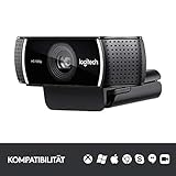 Logitech C922 PRO Webcam mit Stativ, Full-HD 1080p, 78° Sichtfeld, Autofokus, Belichtungskorrektur, H.264-Kompression, USB-Anschluss, Für Streaming via OBS, Xsplit, etc., PC/Mac/ChromeOS/Android - 8