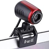 LUOXU Video Webcam - USB 2.0, 720P HD, eingebautes Mikrofon, feste Brennweite, automatischer Weißabgleich