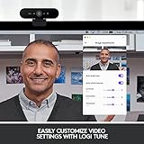 Logitech Brio Stream Webcam, 4K Ultra-HD 1080p, Weites anpassbares Blickfeld, USB-Anschluss, Abdeckblende, Abnehmbarer Clip, Für Skype, Zoom, Xsplit, Youtube, PC – Schwarz, Streaming Edition - 8